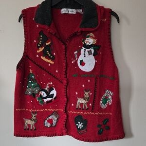 Victoria Jones Vintage Chriatmas Sweater Vest XL